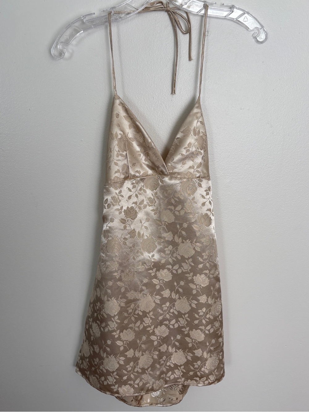 VTG Y2K Purr Melrose Satin Halter Mini Dress